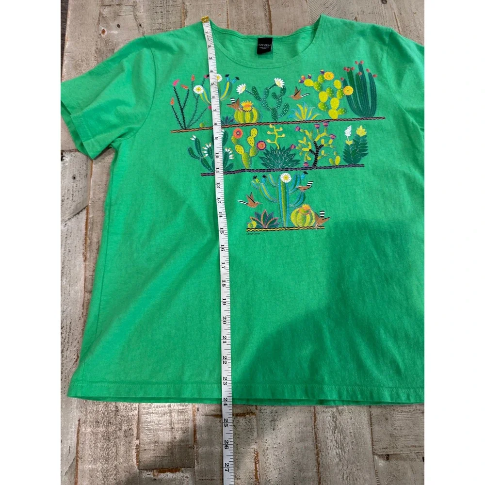Sabaku Artwear Green Cactus Cactus Graphic T-Shirt Womens Small Cotton USA - Picture 8 of 9